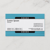 Mitte Band 5 Spots - gebürstete blaue Textur Visitenkarte (Rückseite)