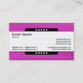 Mitte Band 5 Spots - gebürstete Magenta-Textur Visitenkarte (Rückseite)