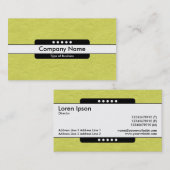 Mitte Band 5 Spots - gelbe Papiertextur Visitenkarte (Vorne/Hinten)