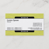 Mitte Band 5 Spots - gelbe Papiertextur Visitenkarte (Rückseite)