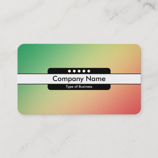Mitte Band 5 Spots - Gradient Grn, gelb, rot Visitenkarte (Vorderseite)