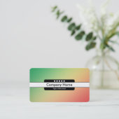 Mitte Band 5 Spots - Gradient Grn, gelb, rot Visitenkarte (Stehend Vorderseite)