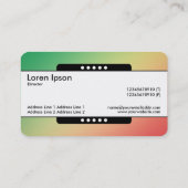 Mitte Band 5 Spots - Gradient Grn, gelb, rot Visitenkarte (Rückseite)
