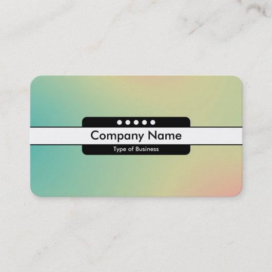 Mitte Band 5 Spots - Gradient Y,M,B,R, dunkles Bus Visitenkarte (Vorderseite)