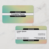 Mitte Band 5 Spots - Gradient Y,M,B,R, dunkles Bus Visitenkarte (Vorne/Hinten)