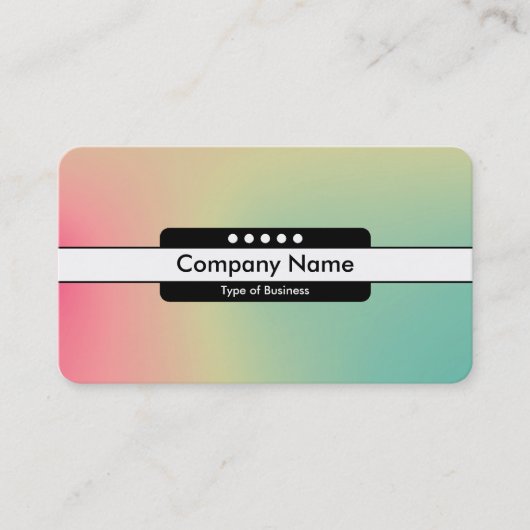 Mitte Band 5 Spots - Gradient Y,M,B,R, dunkles Bus Visitenkarte (Vorderseite)