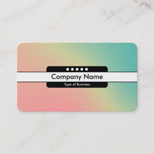 Mitte Band 5 Spots - Gradient Y,M,B,R, dunkles Bus Visitenkarte (Vorderseite)