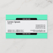 Mitte Band 5 Spots - grün (66FFCC) Visitenkarte (Rückseite)