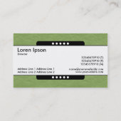 Mitte Band 5 Spots - Grünpapier Textur Visitenkarte (Rückseite)