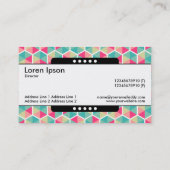 Mitte Band 5 Spots - Hexagon Muster 02 Visitenkarte (Rückseite)