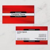 Mitte Band 5 Spots - Hot Red Visitenkarte (Vorne/Hinten)