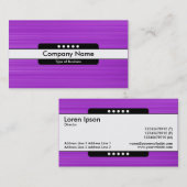 Mitte Band 5 Spots - Lila gebürstete Textur Visitenkarte (Vorne/Hinten)