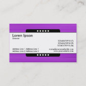 Mitte Band 5 Spots - Lila gebürstete Textur Visitenkarte (Rückseite)