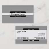 Mitte Band 5 Spots - Mittelgrau Visitenkarte (Vorne/Hinten)