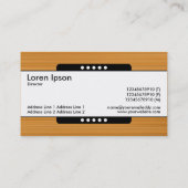 Mitte Band 5 Spots - Ockerfarbene Textur Visitenkarte (Rückseite)