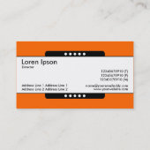 Mitte Band 5 Spots - Orange (FF6600) Visitenkarte (Rückseite)