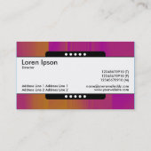 Mitte Band 5 Spots - Orange und Magenta Textur Visitenkarte (Rückseite)