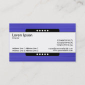 Mitte Band 5 Spots - Pinselblaue Textur Visitenkarte (Rückseite)