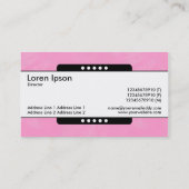 Mitte Band 5 Spots - Pinselrosa Textur Visitenkarte (Rückseite)