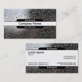 Mitte Band 5 Spots - Regen auf einem Fenster Visitenkarte (Vorne/Hinten)