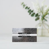 Mitte Band 5 Spots - Regen auf einem Fenster Visitenkarte (Stehend Vorderseite)