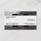 Mitte Band 5 Spots - Regen auf einem Fenster Visitenkarte (Rückseite)