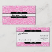 Mitte Band 5 Spots - Rosa Blüte Visitenkarte (Vorne/Hinten)