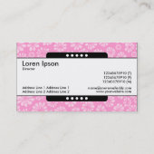 Mitte Band 5 Spots - Rosa Blüte Visitenkarte (Rückseite)