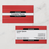 Mitte Band 5 Spots - rot gebürstete Textur Visitenkarte (Vorne/Hinten)