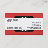 Mitte Band 5 Spots - rot gebürstete Textur Visitenkarte (Rückseite)