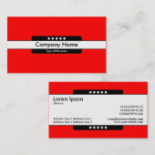 Mitte Band 5 Spots - Rot Visitenkarte (Vorne/Hinten)