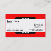 Mitte Band 5 Spots - Rot Visitenkarte (Rückseite)