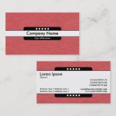 Mitte Band 5 Spots - rote Papiertextur Visitenkarte (Vorne/Hinten)
