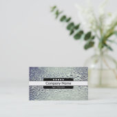 Mitte Band 5 Spots - Wassertropfen auf Glas 01 Visitenkarte (Stehend Vorderseite)