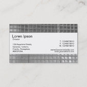 Mitte Band - Glaswand 01 - Schwarz und Weiß Visitenkarte (Rückseite)