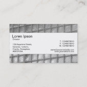 Mitte Band - Glaswand 02 - Schwarz und Weiß Visitenkarte (Rückseite)