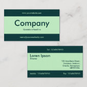 Mitte Band v2 - Ghost Green mit Dunkelgrün Visitenkarte (Vorne/Hinten)