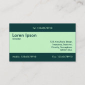 Mitte Band v2 - Ghost Green mit Dunkelgrün Visitenkarte (Rückseite)