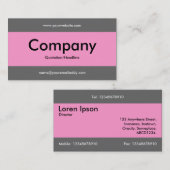 Mitte Band v2 - Grau und Rosa Visitenkarte (Vorne/Hinten)