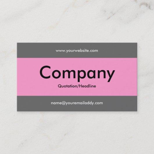 Mitte Band v2 - Grau und Rosa Visitenkarte (Vorderseite)