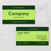 Mitte Band v2 - Moon Green mit dunkelgrün Visitenkarte (Vorne/Hinten)