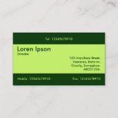 Mitte Band v2 - Moon Green mit dunkelgrün Visitenkarte (Rückseite)