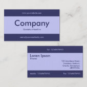 Mitte Band v2 - Pulver blau mit Blau 333366 Visitenkarte (Vorne/Hinten)