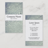 Mitte Band - Wassertropfen auf Glas 01 Visitenkarte (Vorne/Hinten)