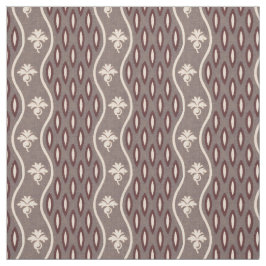 Mitte der 1800er Jahre Wavy Stripe, Gray and Burgu Stoff