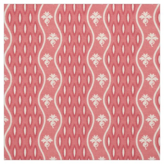 Mitte der 1800er Jahre: Wavy Stripe, Rosa Stoff (Muster)
