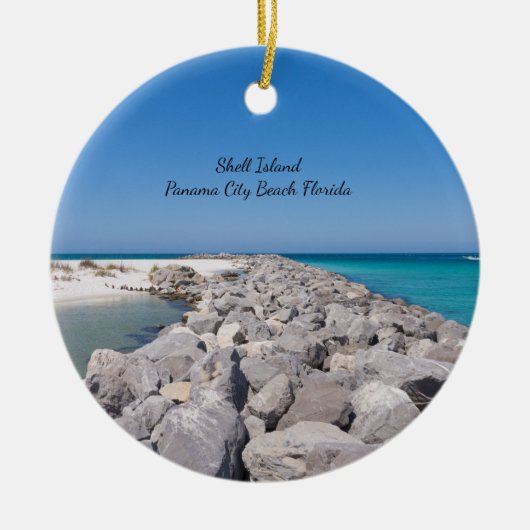 Mitte der Muschel Island Jetty Circle Ornament (Vorne)