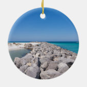 Mitte der Muschel Island Jetty Circle Ornament (Hinten)