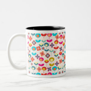 Mitte des 20. Jahrhunderts Modern Retro 60er 70e Zweifarbige Tasse