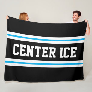 MITTE DES EISFELDES Azure Blau Schwarz Weiße Renns Fleecedecke